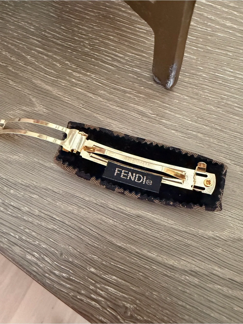 Fendi Vintage Jacquard Animal Print Hair Clip